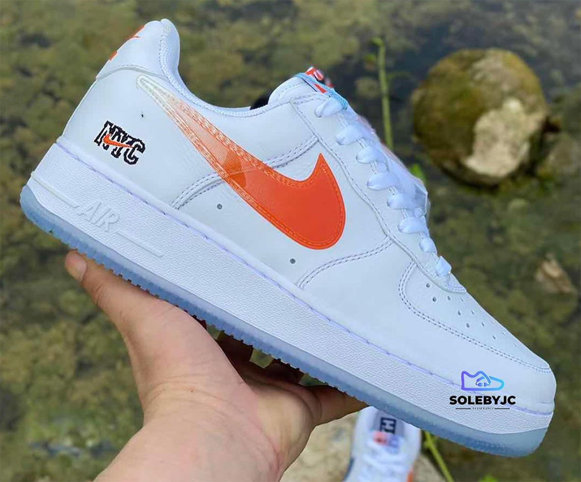 Kith Nike Air Force 1 Nyc White Orange Cz7928 100 2