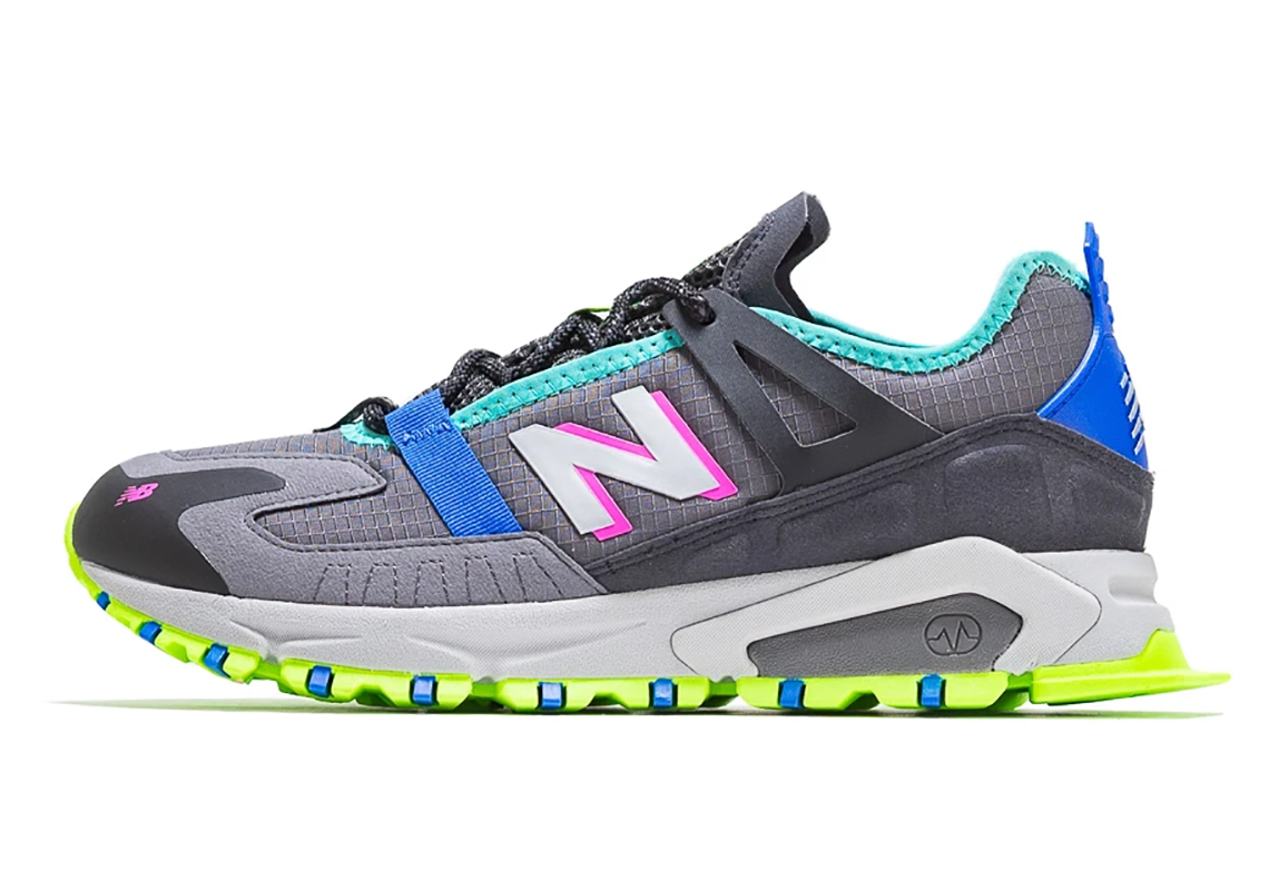 New Balance X Racer Grey Blue Pink 2