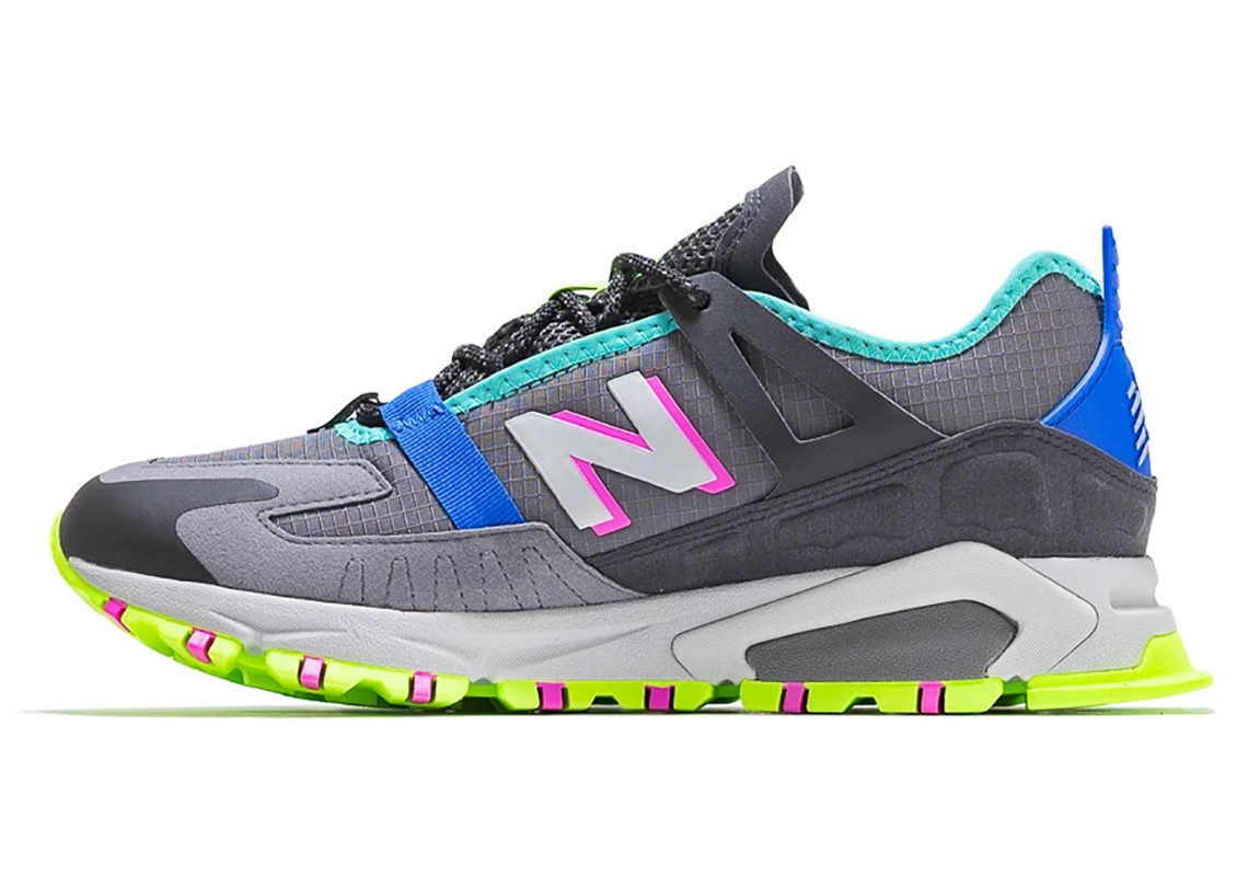 New Balance X Racer Grey Blue Pink 4