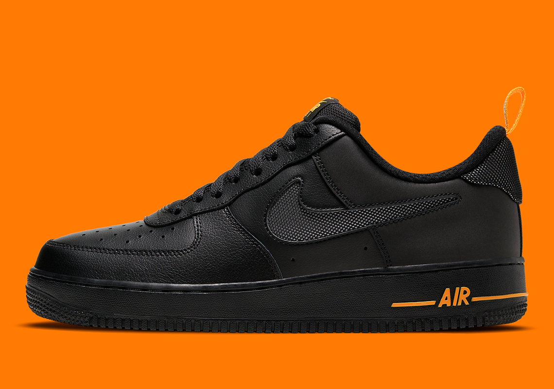 Nike Air Force 1 Low Black Orange Dc1429 002 2