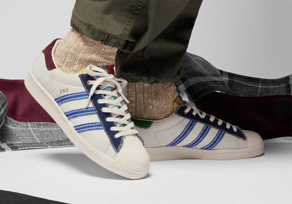 END Uses Sashiko Stitch and Patchwork To Celebrate The adidas Superstar