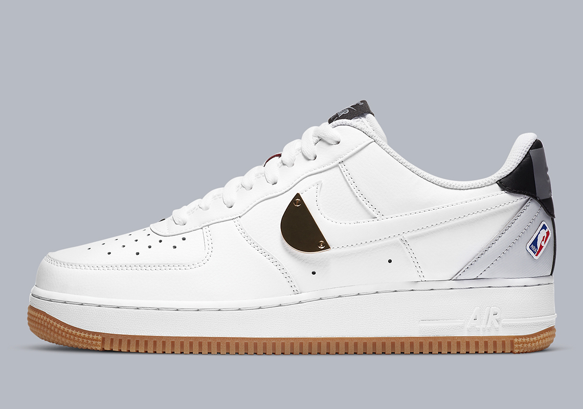 This Variation Of The Nike Air Force 1 Low NBA Pack Features The Logo At The Heel