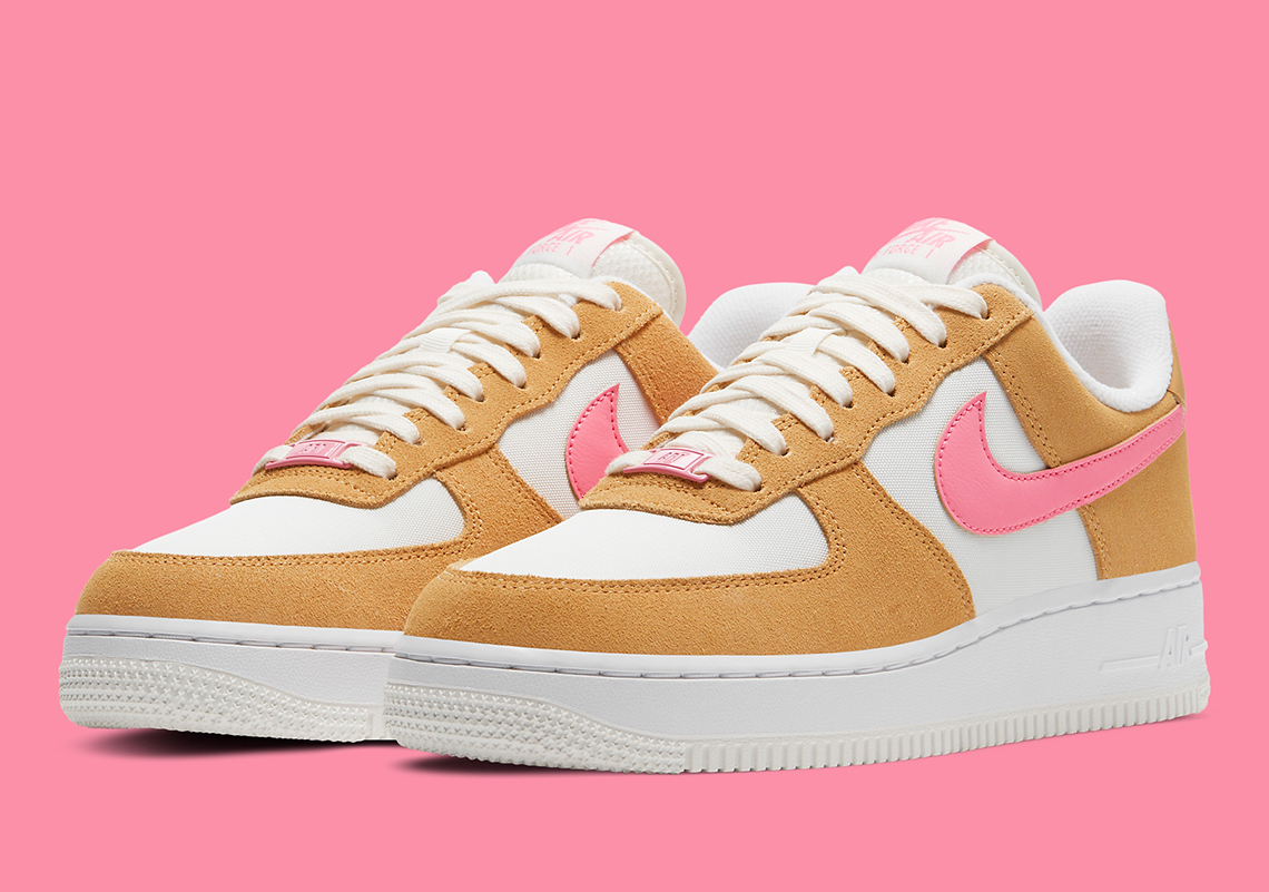 Pink Swooshes And Orange Suede Dress This Nike Air Force 1