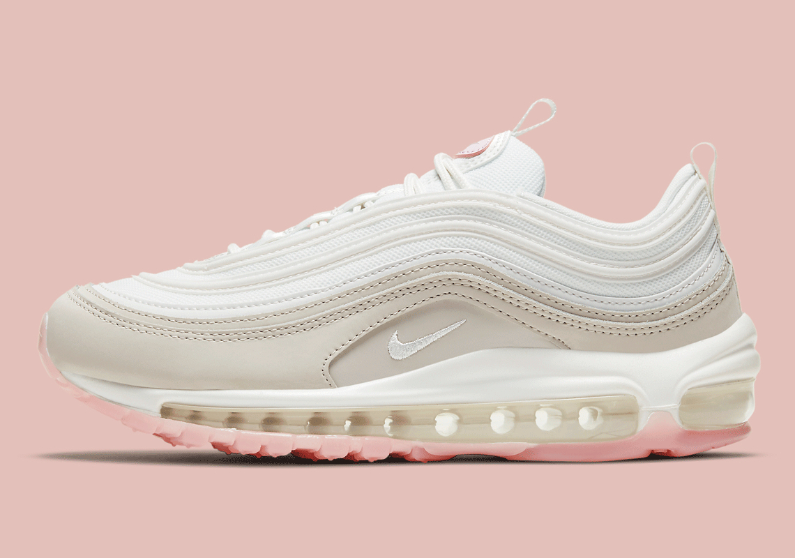 This Women's Nike Air Max 97 Dresses Up In Summit White And Pink