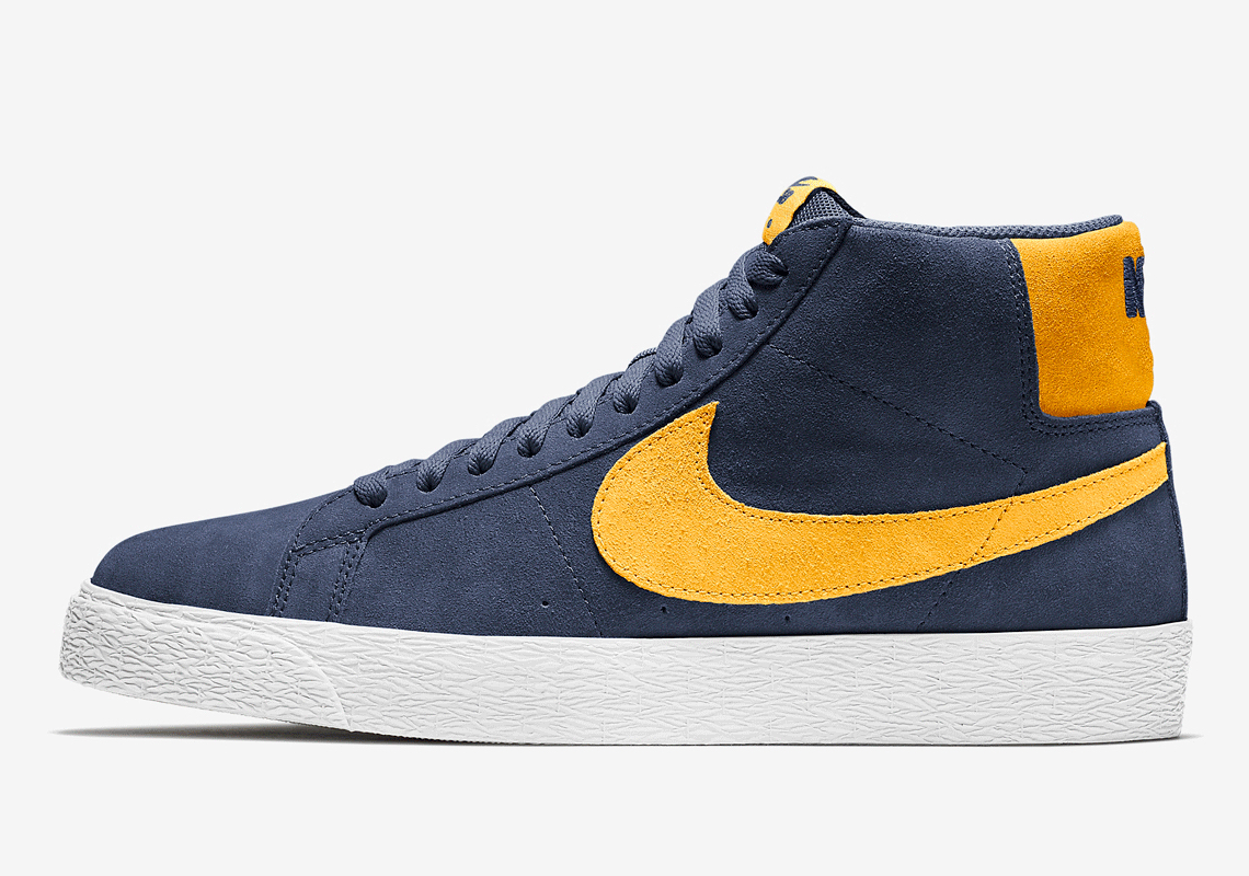 The Nike SB Blazer Mid Receives A Faded “Michigan” Look