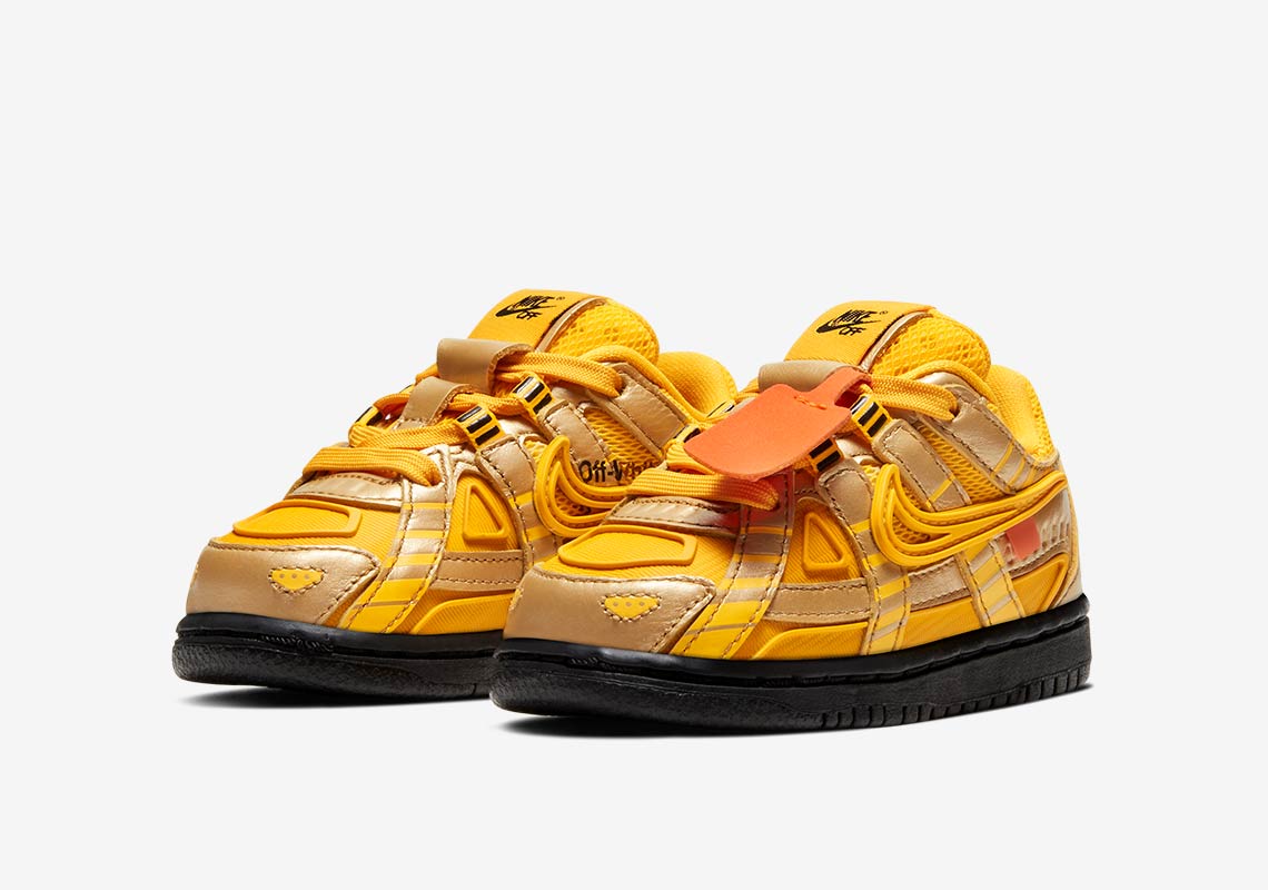 Off White Nike Rubber Dunk University Gold Td Cw7444 700 1