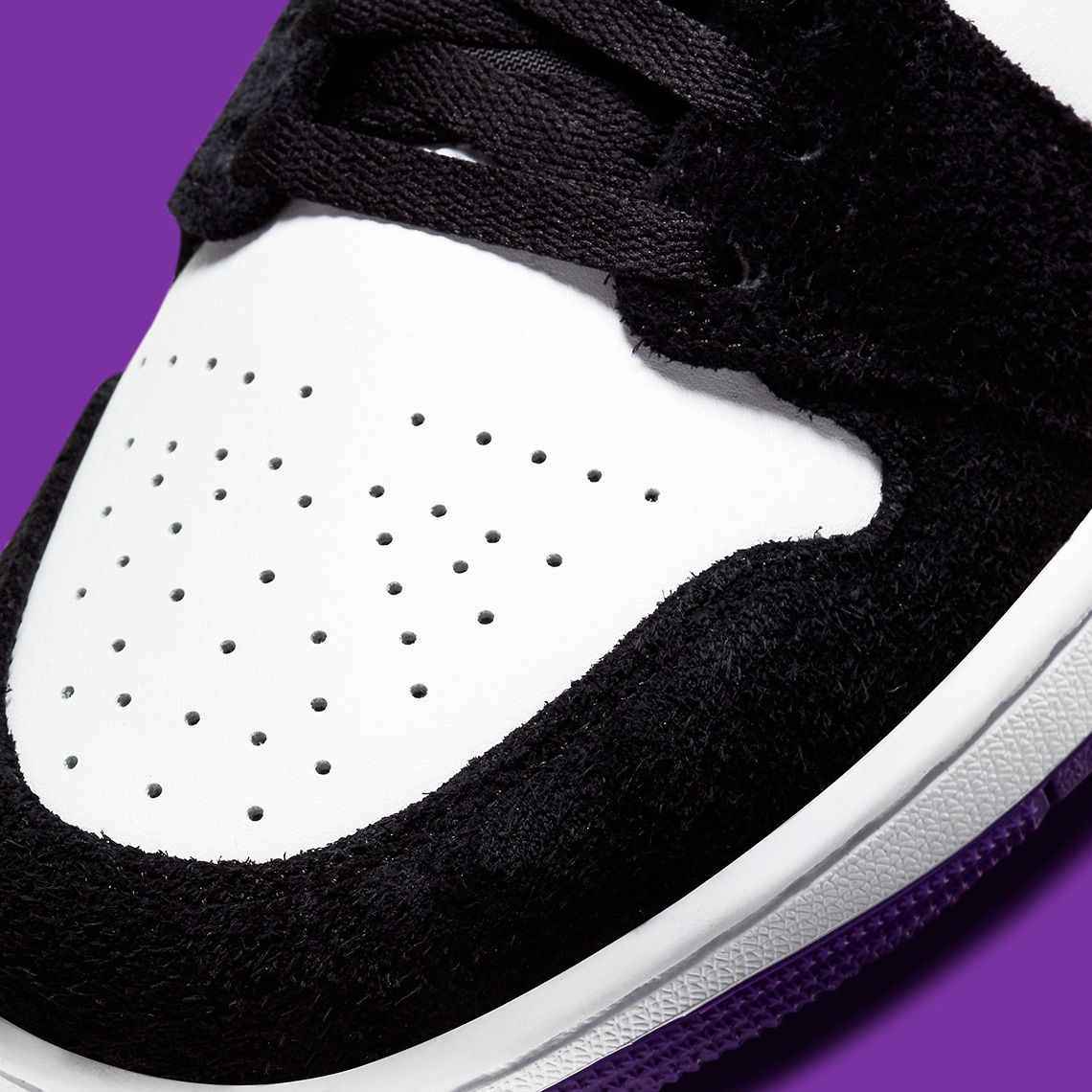 Air Jordan 1 Mid Se White Black Purple 852542 105 2