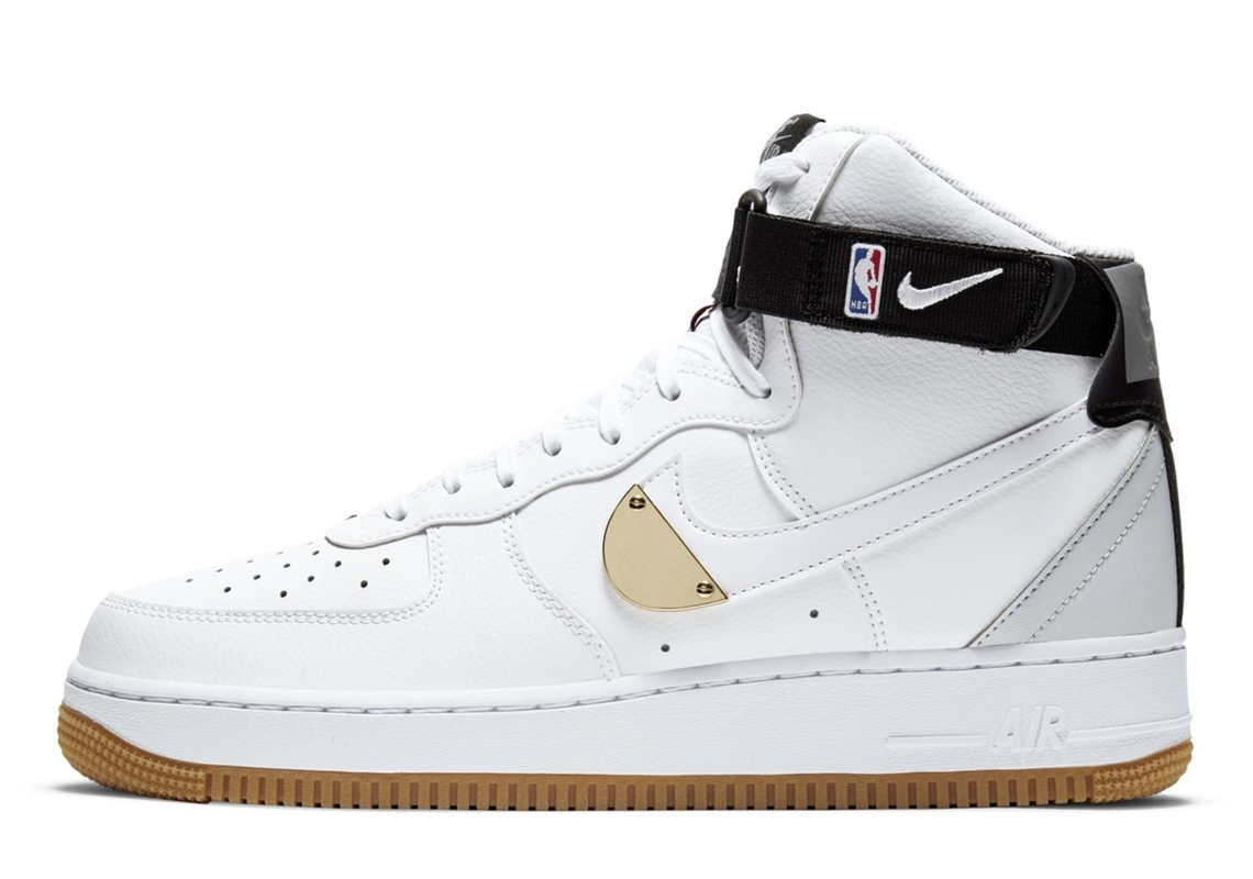 Nba Nike Air Force 1 High White Gum 4