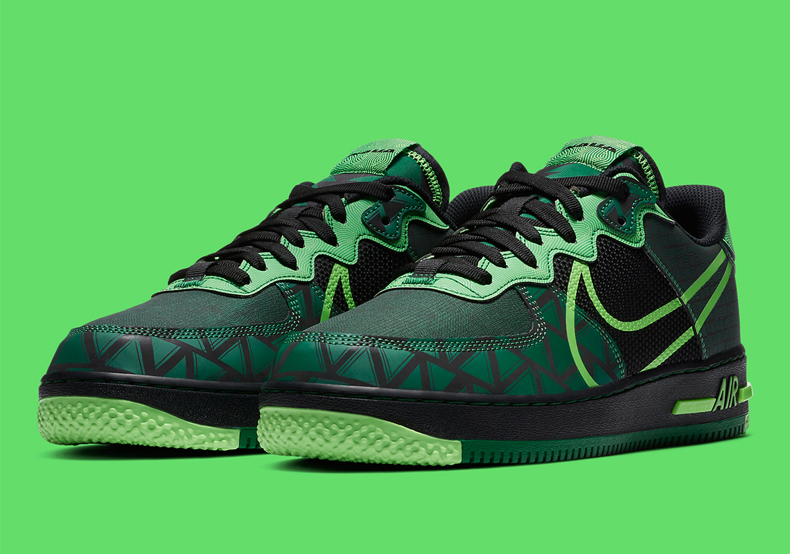 The Nike Air Force 1 React Appears In The Vibrant "Naija" Colorway