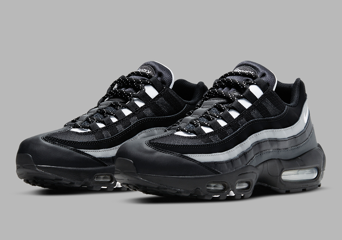 The Nike Air Max 95 Essential Gets A Simple Black And Dark Smoke Grey Makeover