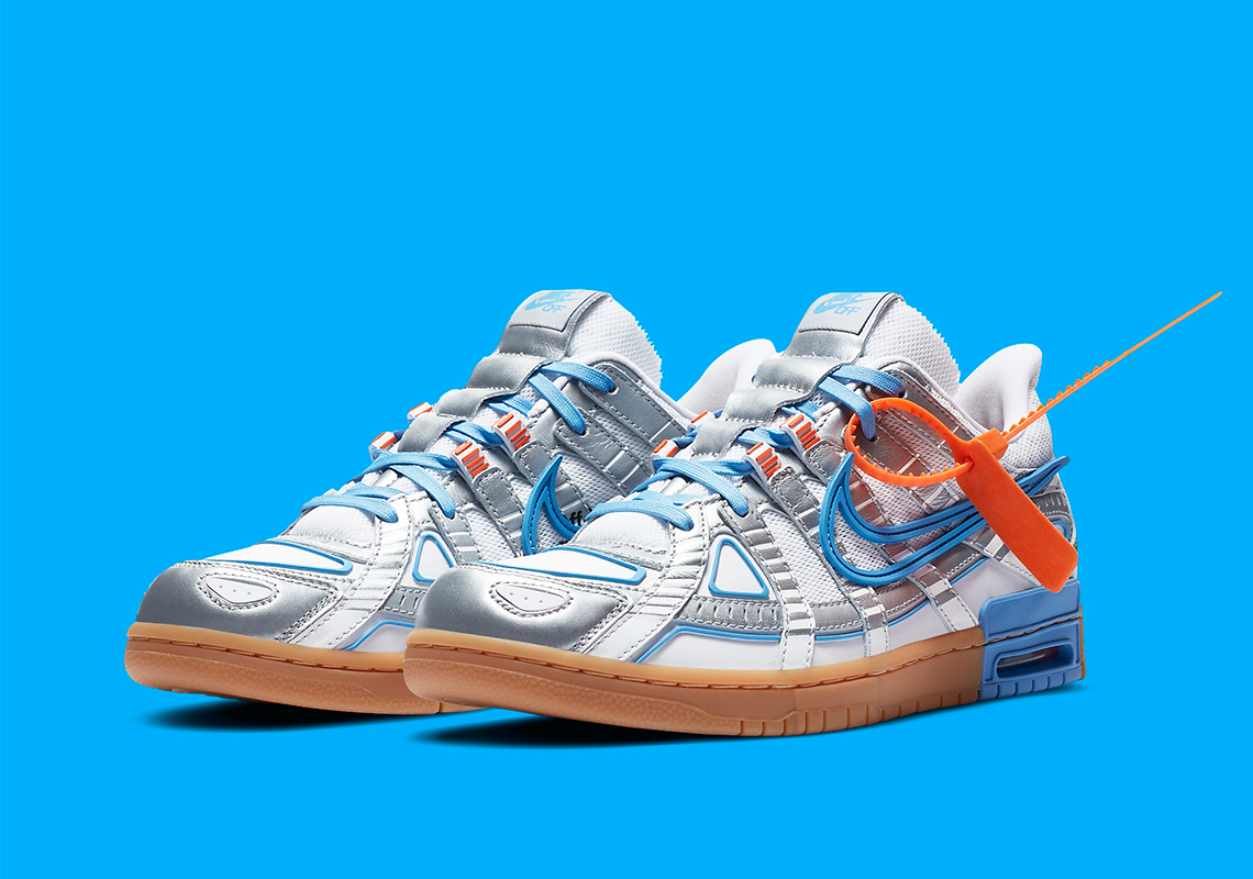 Off White Nike Rubber Dunk Silver Blue Cu6015 100 6