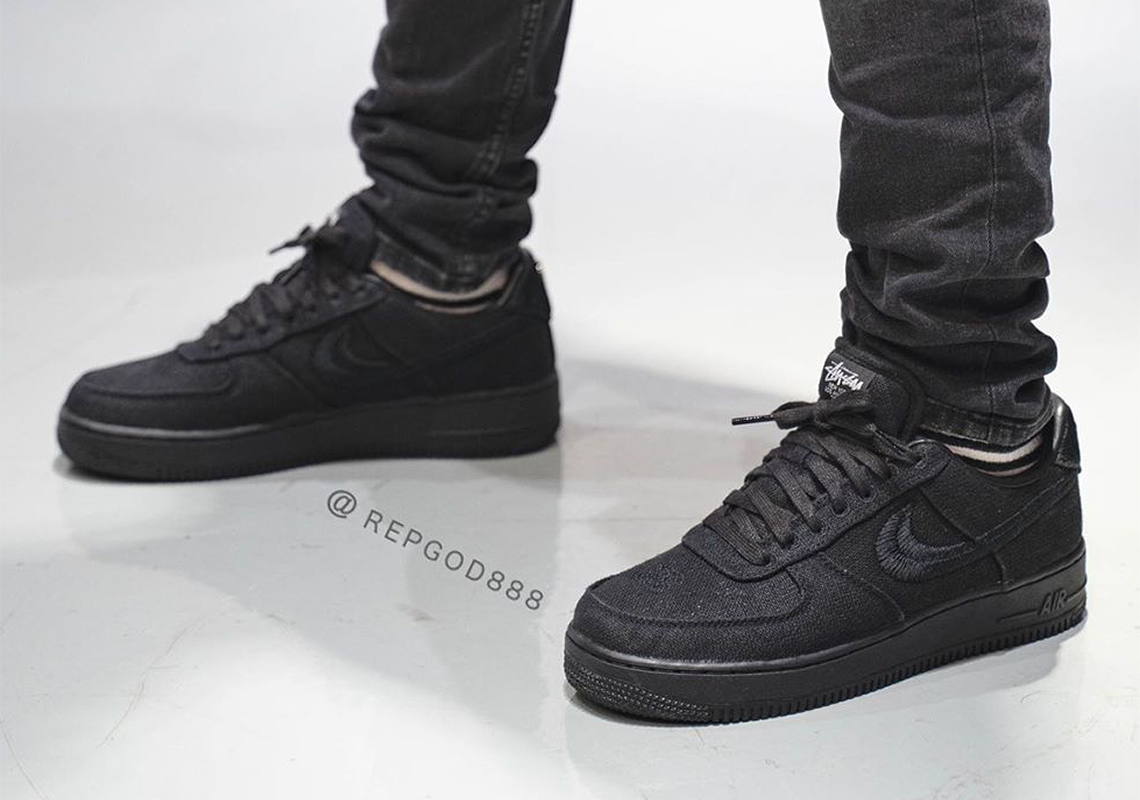 Stussy Nike Air Force 1 Low Black Cz9084 001 8