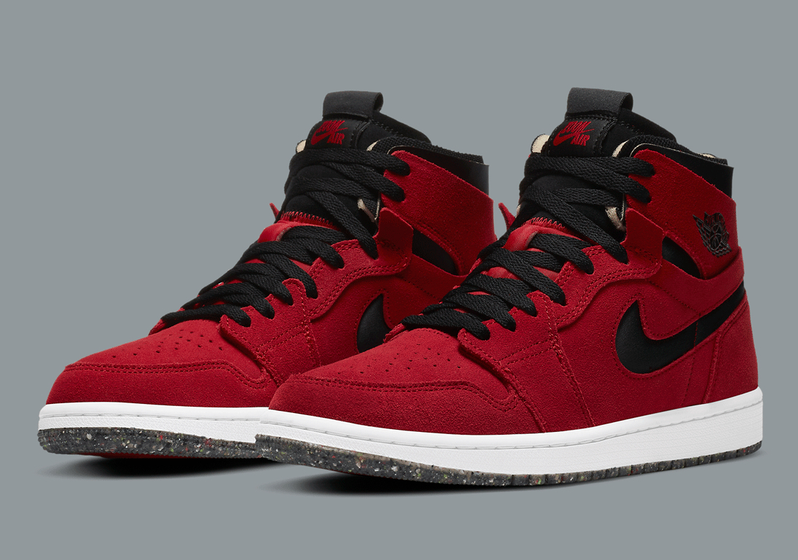 Air Jordan 1 High Zoom CMFT Crater Covered In Red Suede