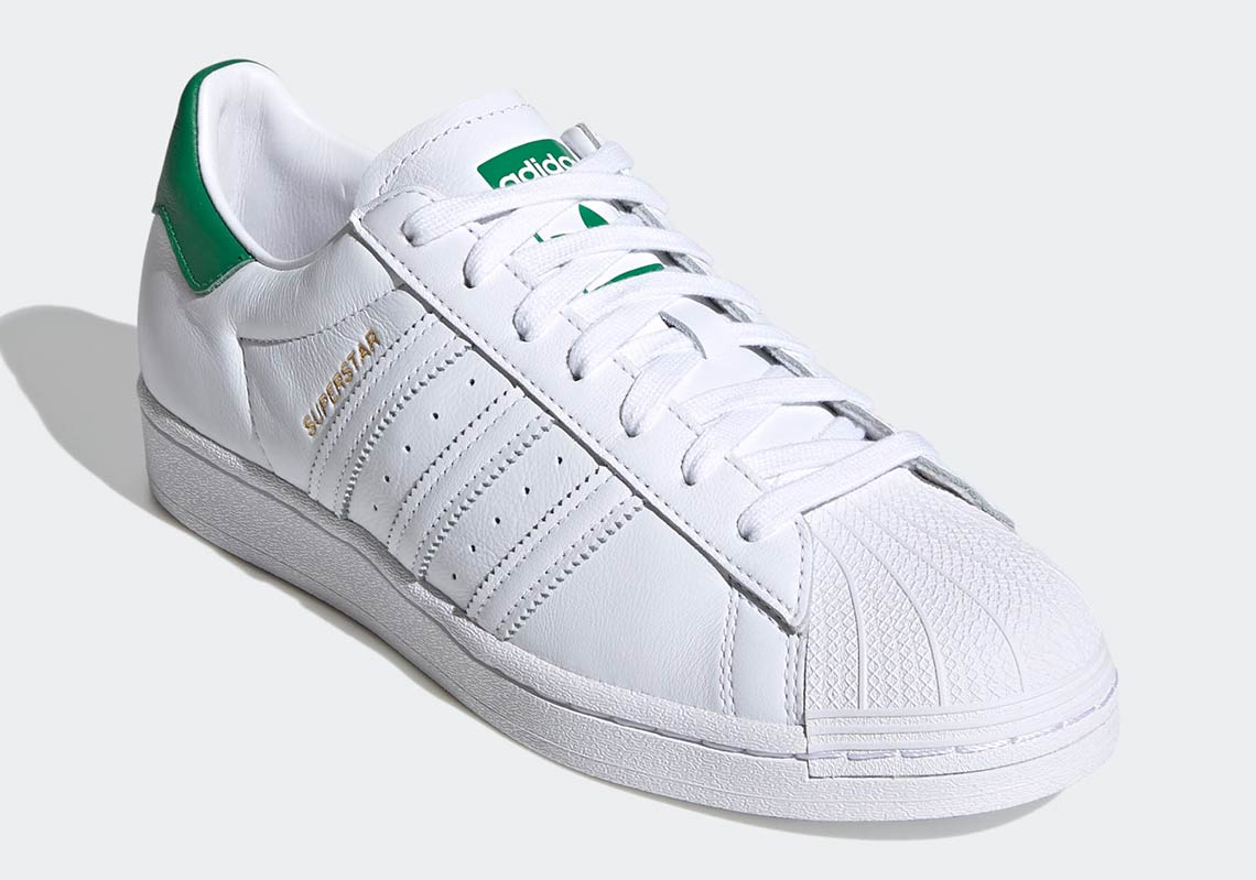 Adidas Superstar White Green Fz3642 5