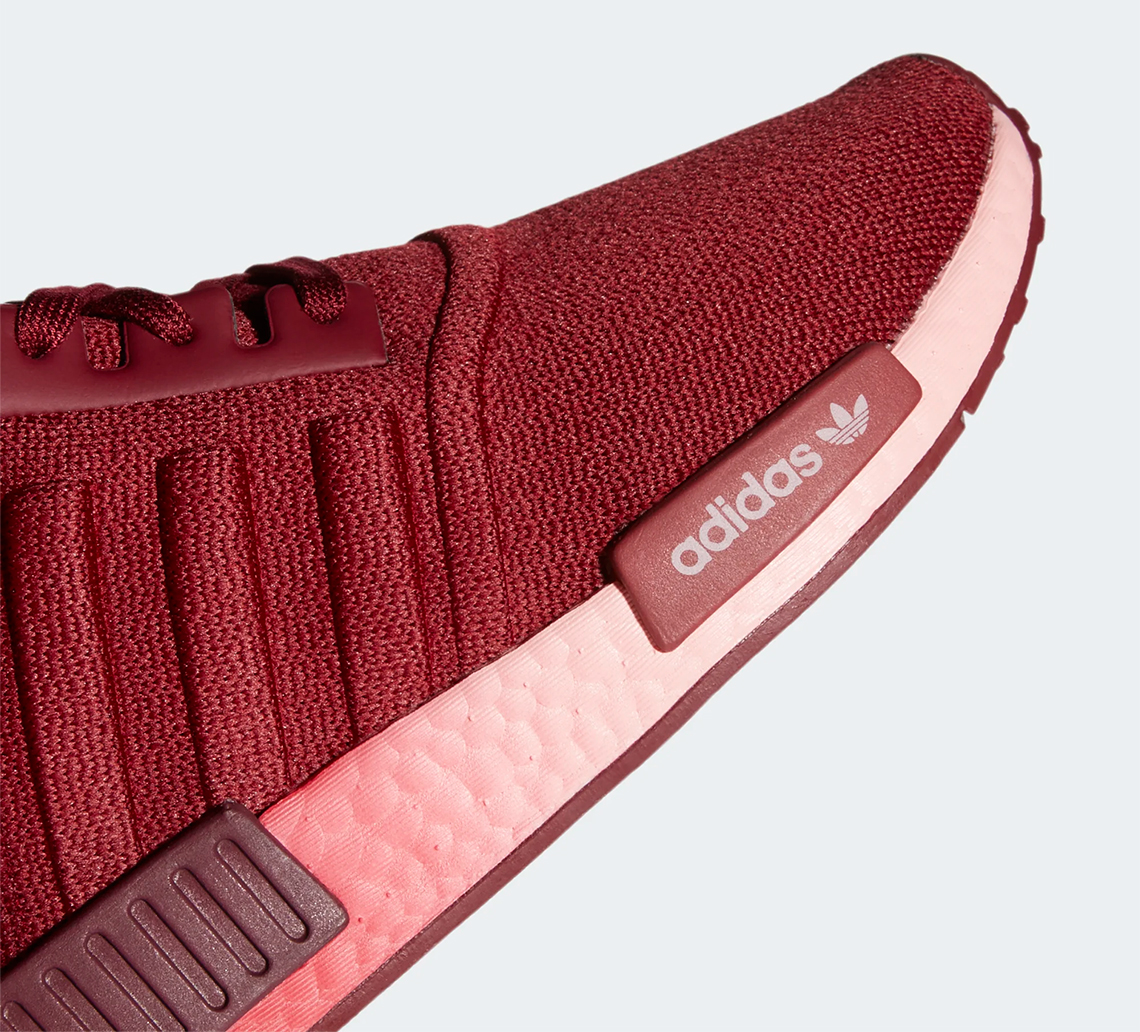 Adidas Nmd R1 Glow Pink Collegiate Burgundy Maroon Fz4631 1