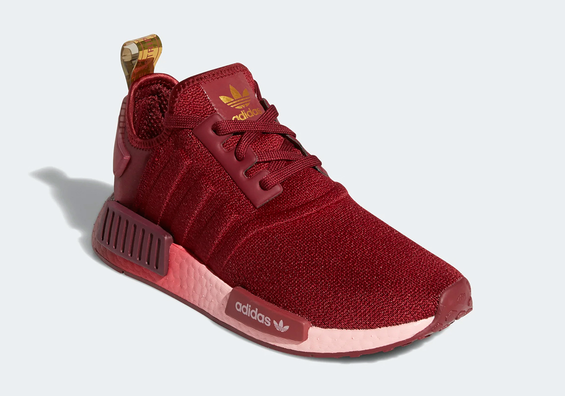 Adidas Nmd R1 Glow Pink Collegiate Burgundy Maroon Fz4631 4