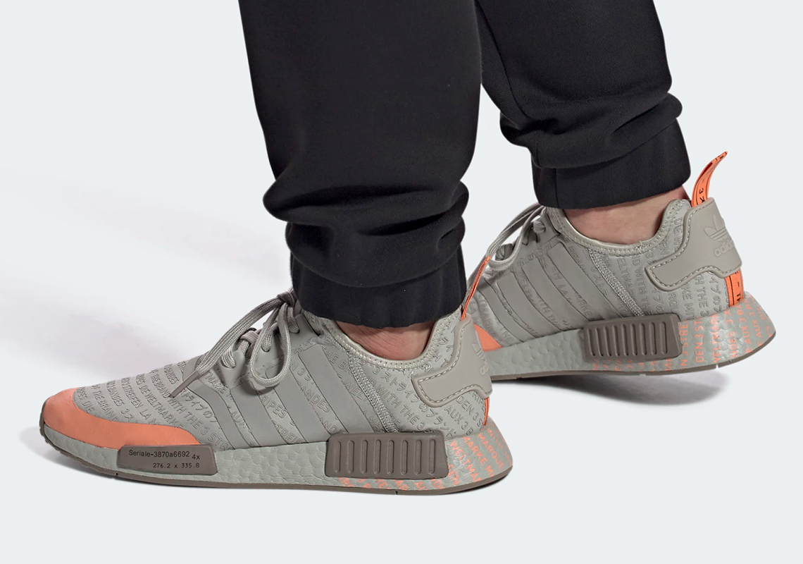 The adidas NMD R1 "Terra Cotta" Comes Covered In Brand Text