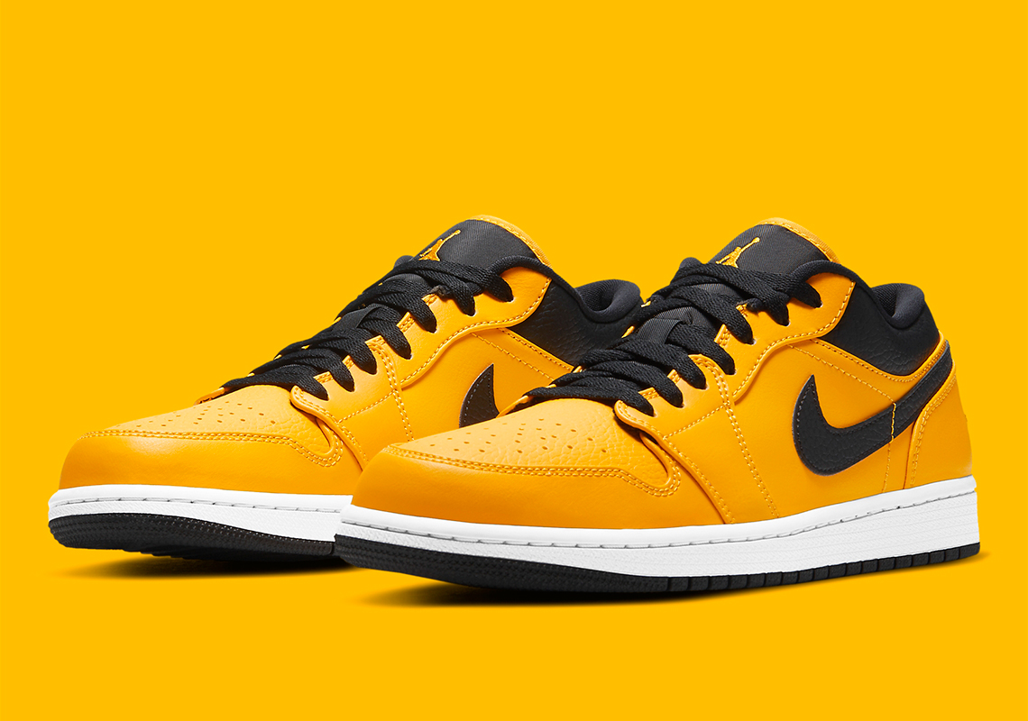 The Air Jordan 1 Low Appears Covered In "University Gold"