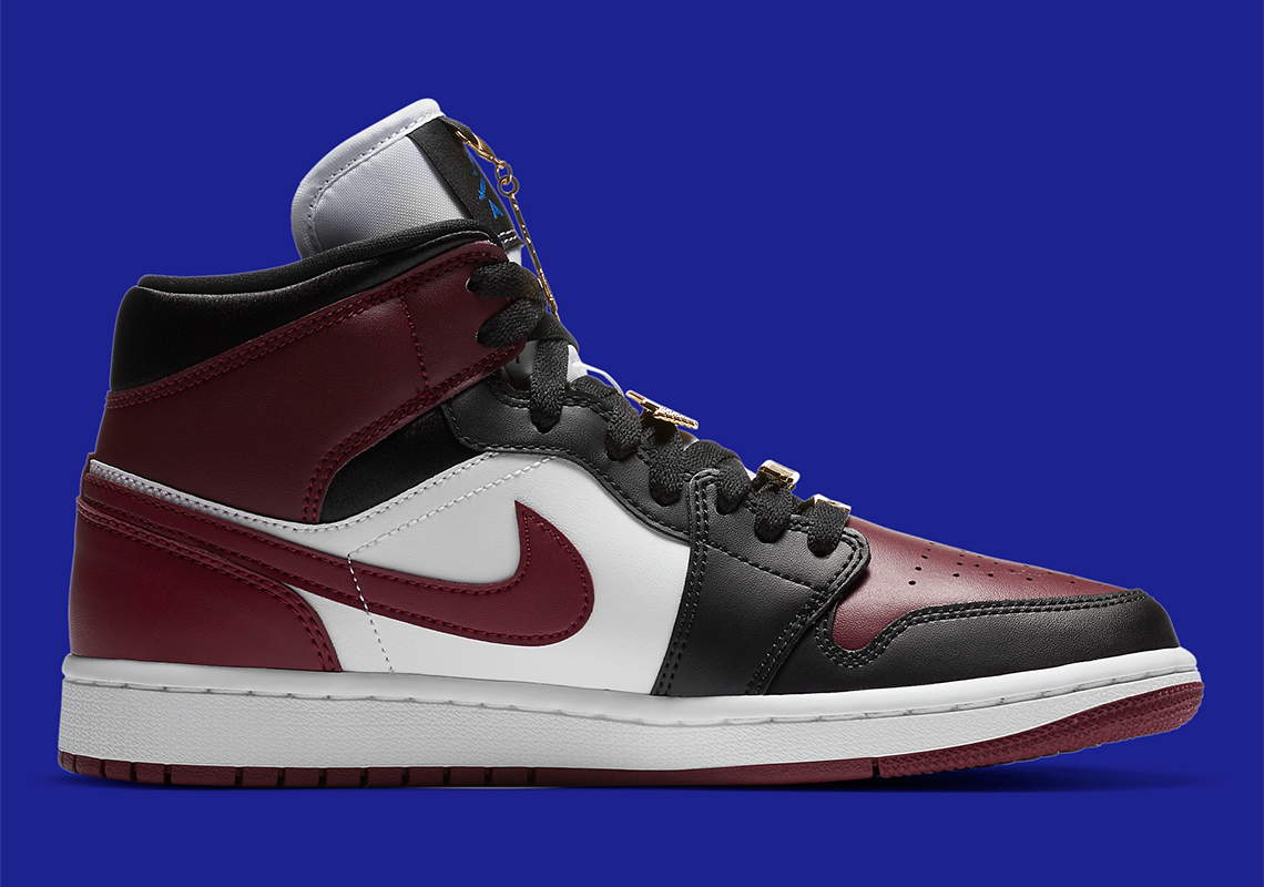 Air Jordan 1 Mid Maroon Black Gold Cz4385 016 3