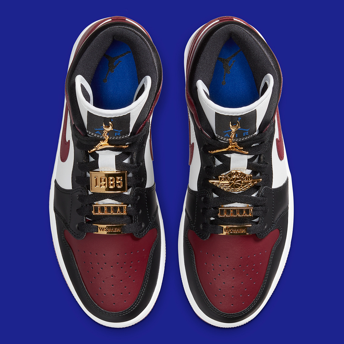 Air Jordan 1 Mid Maroon Black Gold Cz4385 016 7