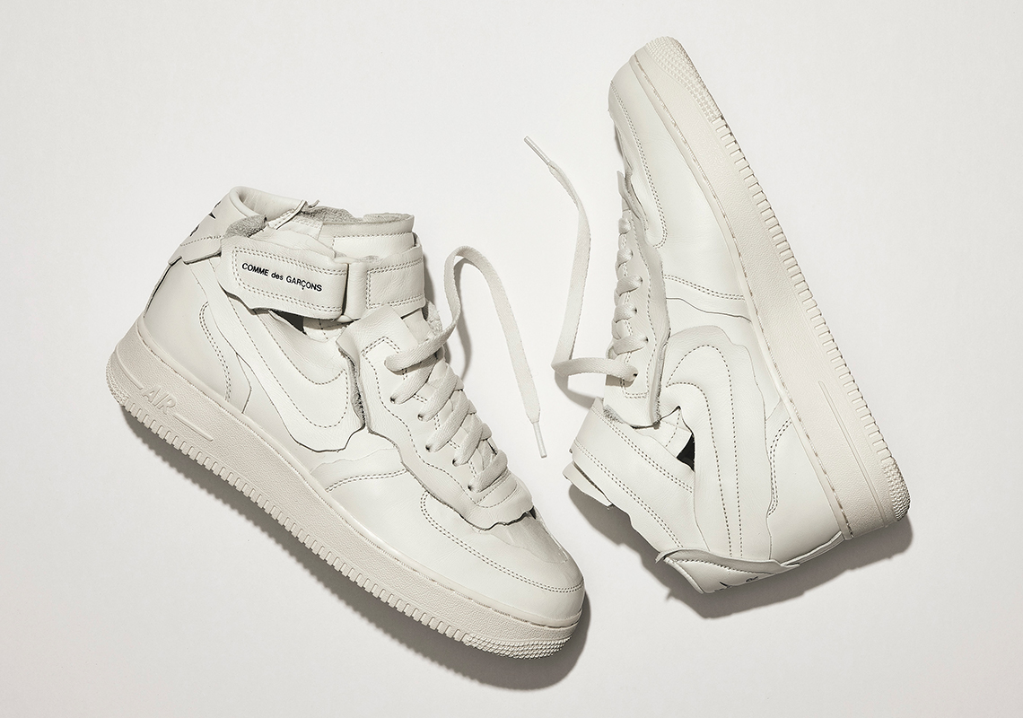 Cdg Nike Air Force 1 Mid White Dc3601 100 2