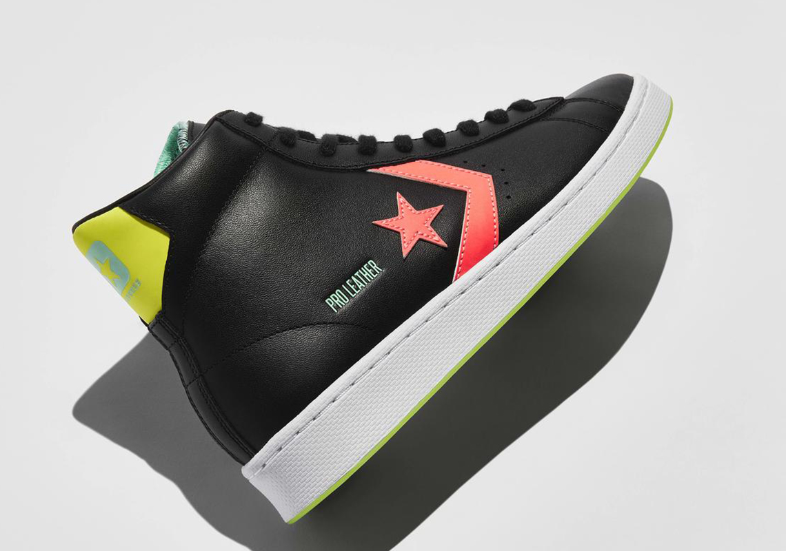 Converse Pro Leather Black Multi Color