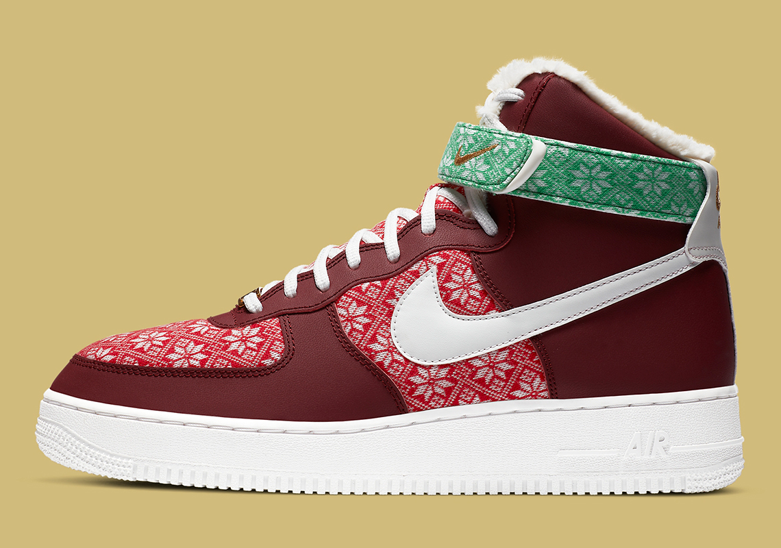 Nike Air Force 1 High Christmas Dc1620 600 3