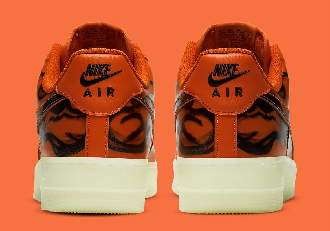 Nike Air Force 1 Low Orange Skeleton Cu8067 800 4