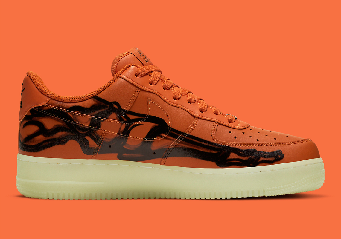 Nike Air Force 1 Low Orange Skeleton Cu8067 800 5