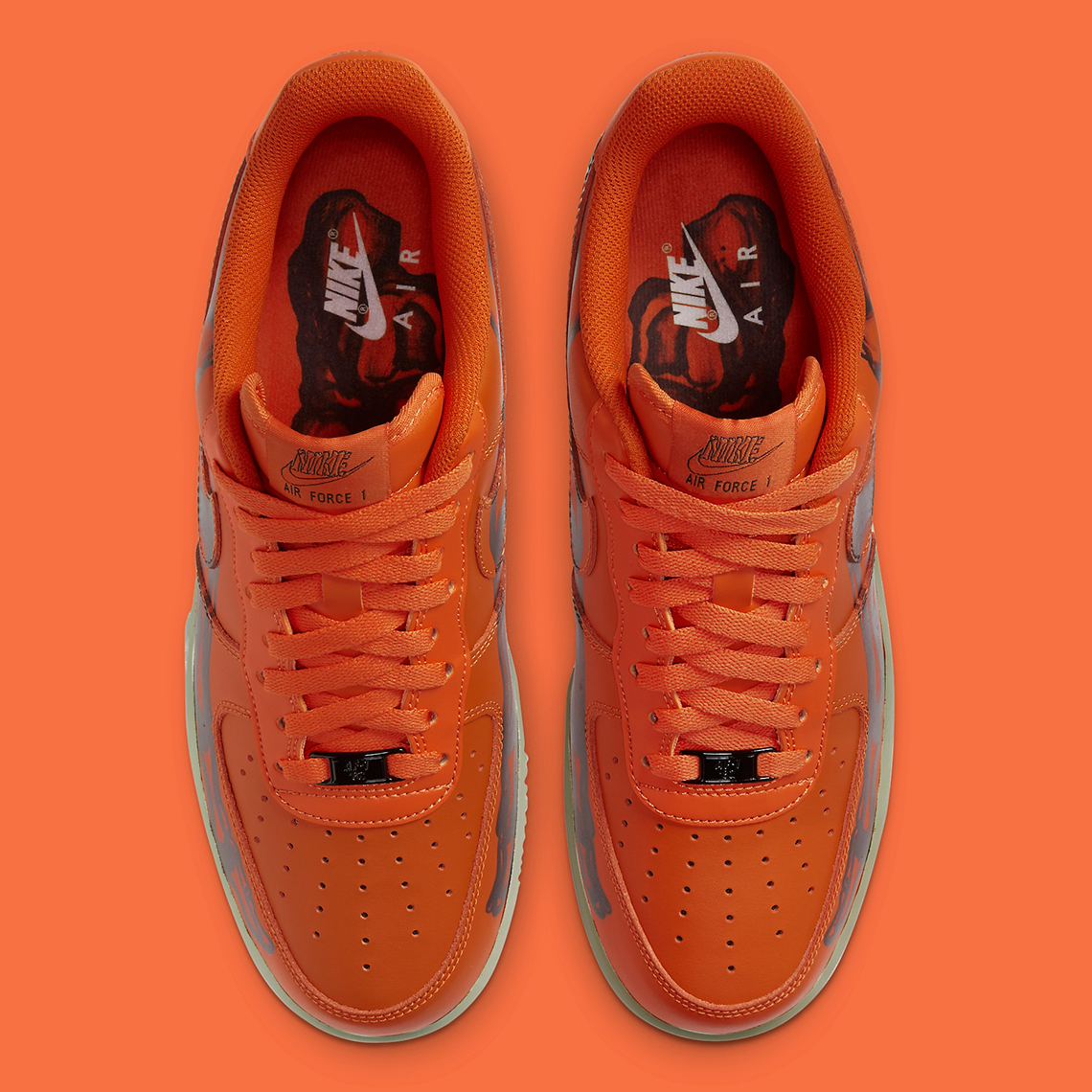 Nike Air Force 1 Low Orange Skeleton Cu8067 800 6