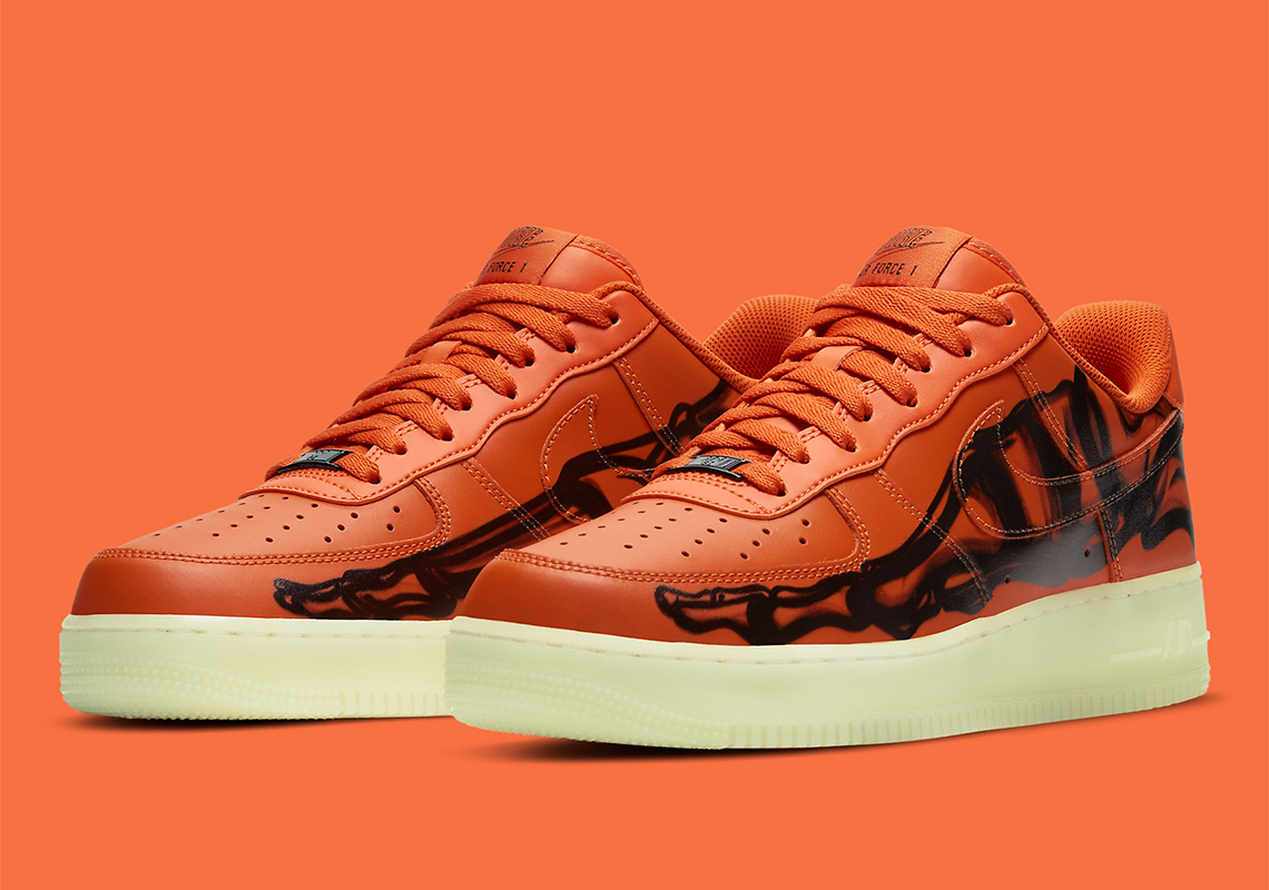 Nike Air Force 1 Low Orange Skeleton Cu8067 800 7