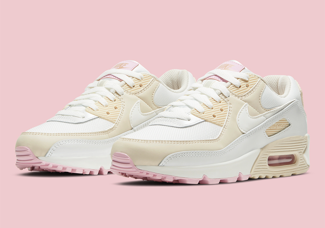 The Nike Air Max 90 "Summit White" Gets Subtle Accents Of Bronze And Pink