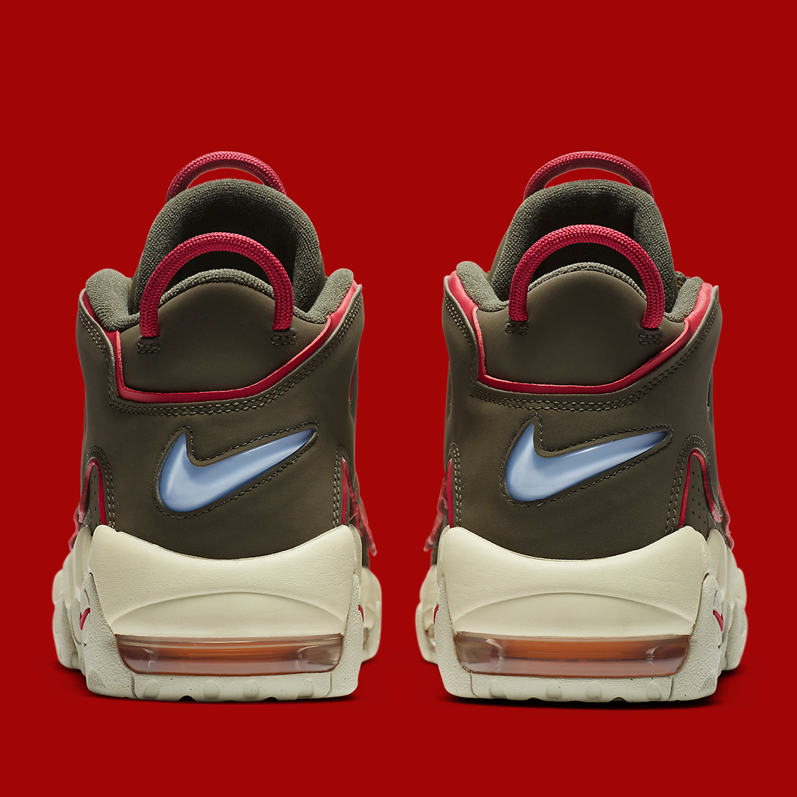 Nike Air More Uptempo Cargo Khaki Red Sail Dh0622 300 6