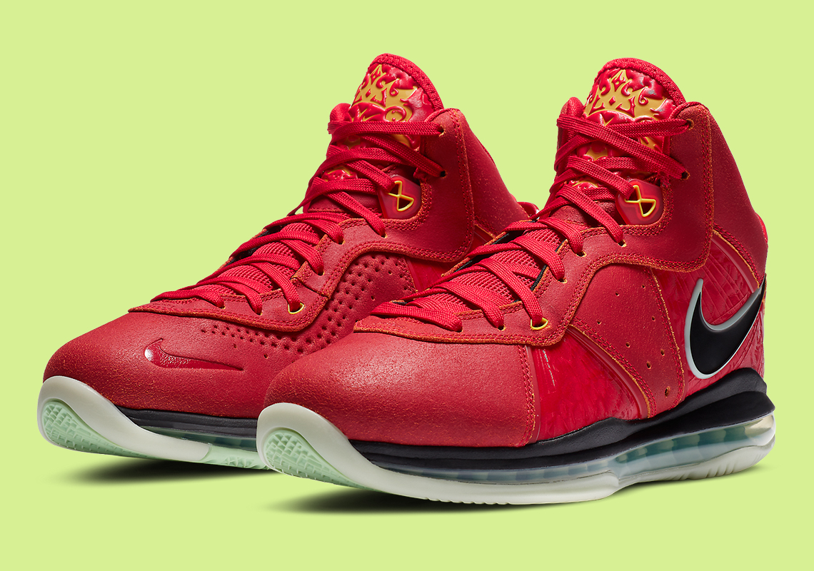 The Upcoming Nike LeBron 8 "Gym Red" Has Glow In The Dark Soles