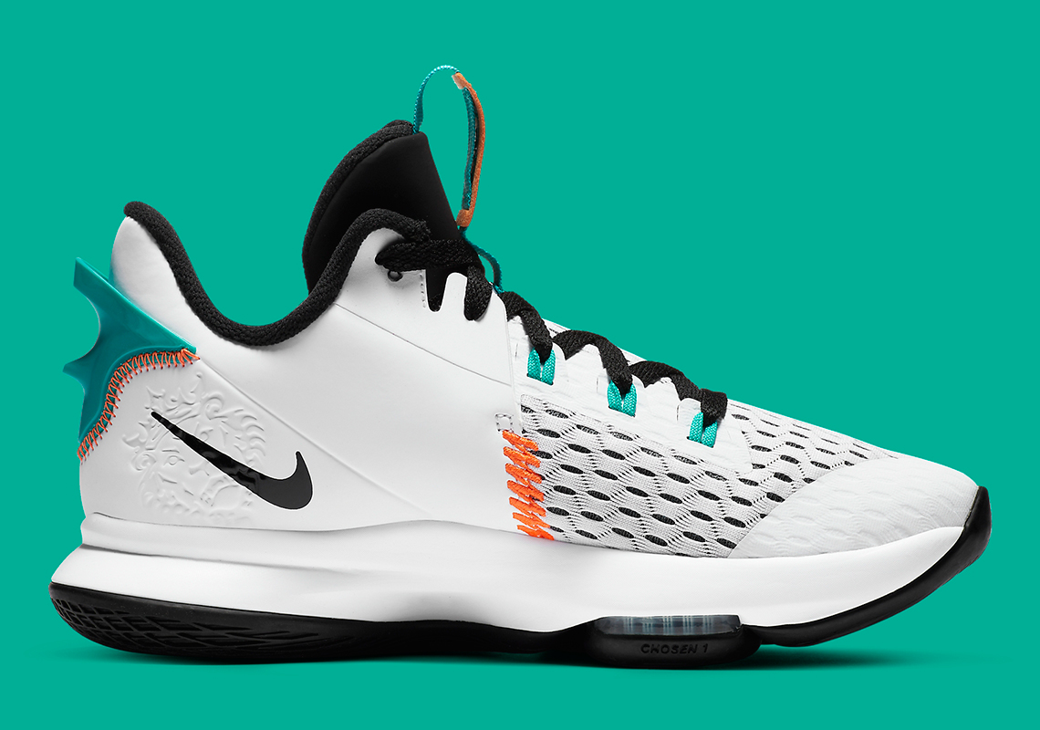 Nike Lebron Witness V 5 White Clear Jade Total Orange Black 2