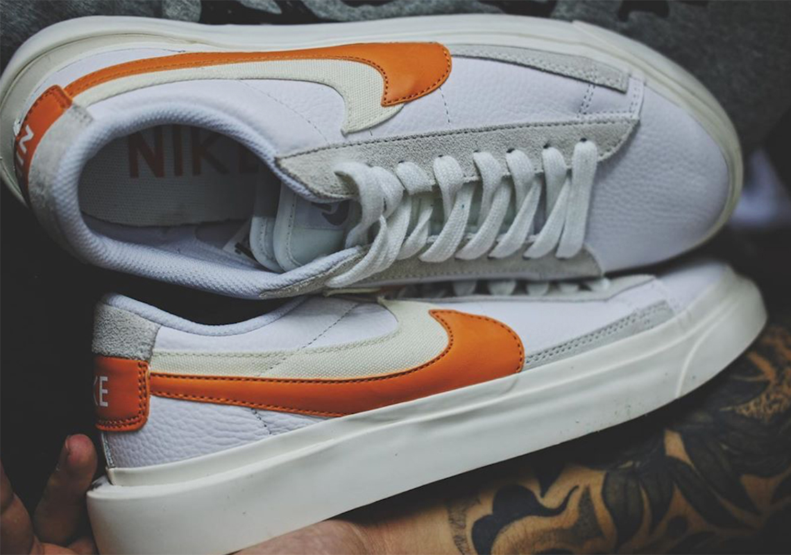 Sacai Nike Blazer Low White Orange 1