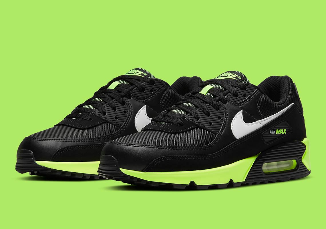 Nike Adds Hot Lime To The Air Max 90 With Black Uppers