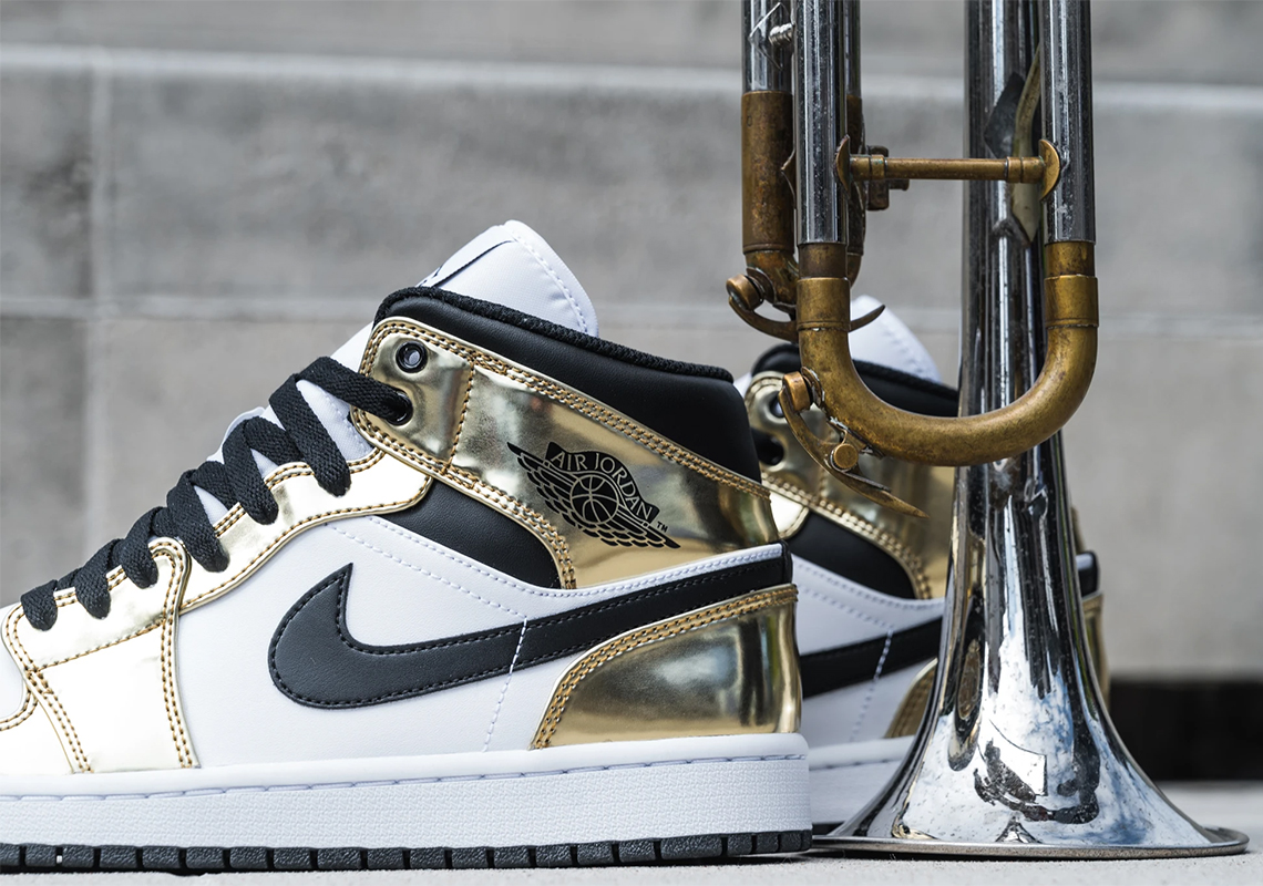 Aid Jordan 1 Mid Metallic Gold Release Reminder 2