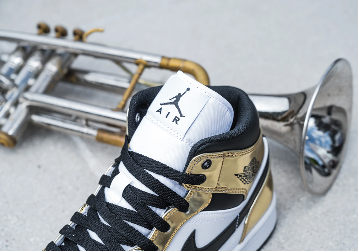 Aid Jordan 1 Mid Metallic Gold Release Reminder 5