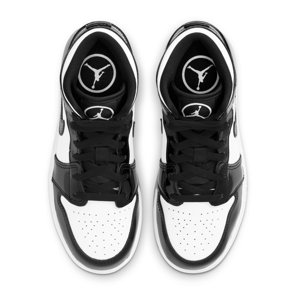 Air Jordan 1 Mid Gs Black White Carbon Fiber 2