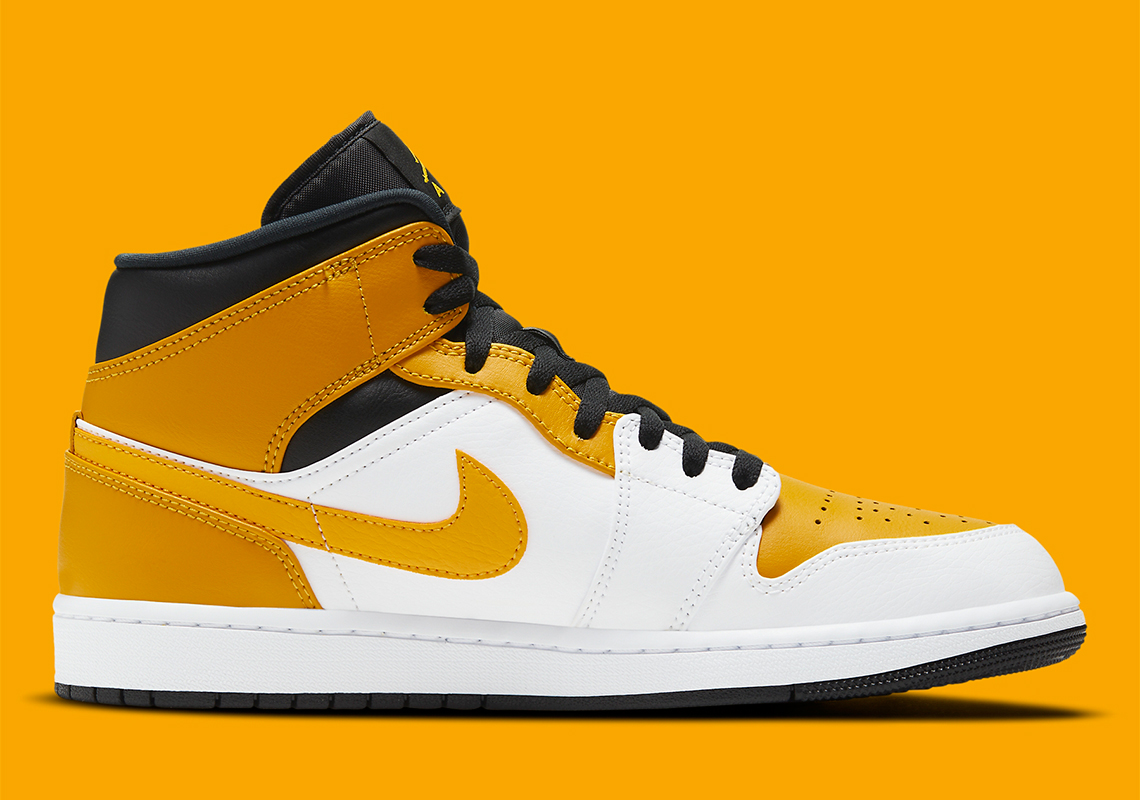 Air Jordan 1 Mid White University Gold Black 554724 170 3