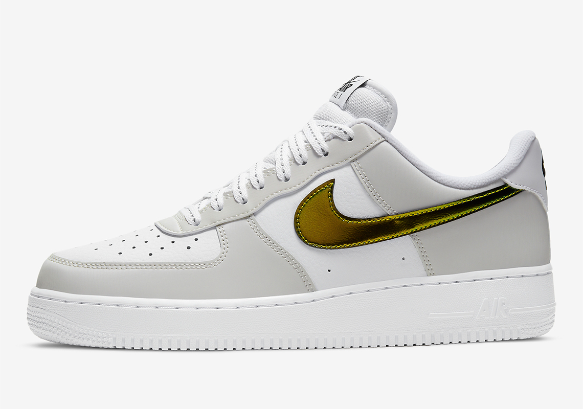 Nike Air Force 1 Low Metallic Summit White Black Dc9029 100 2