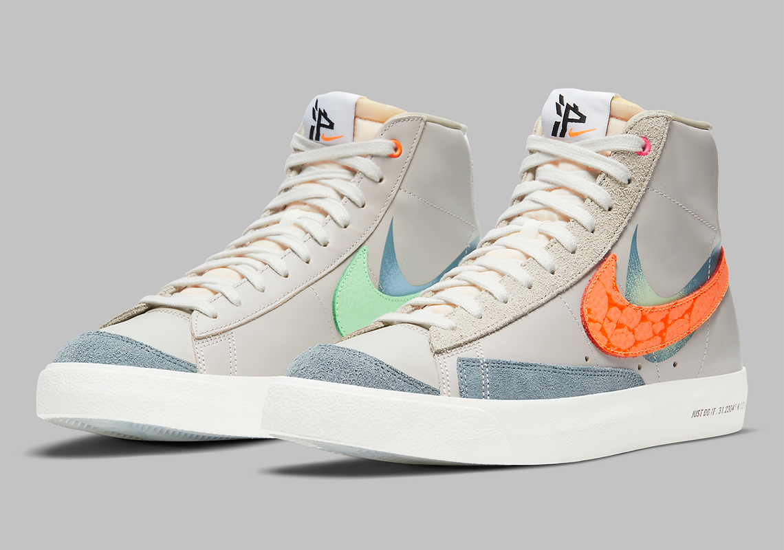 Nike's Retro-Future Take On The Blazer Mid '77 Features Double-Layered Patterned Swoosh Logos