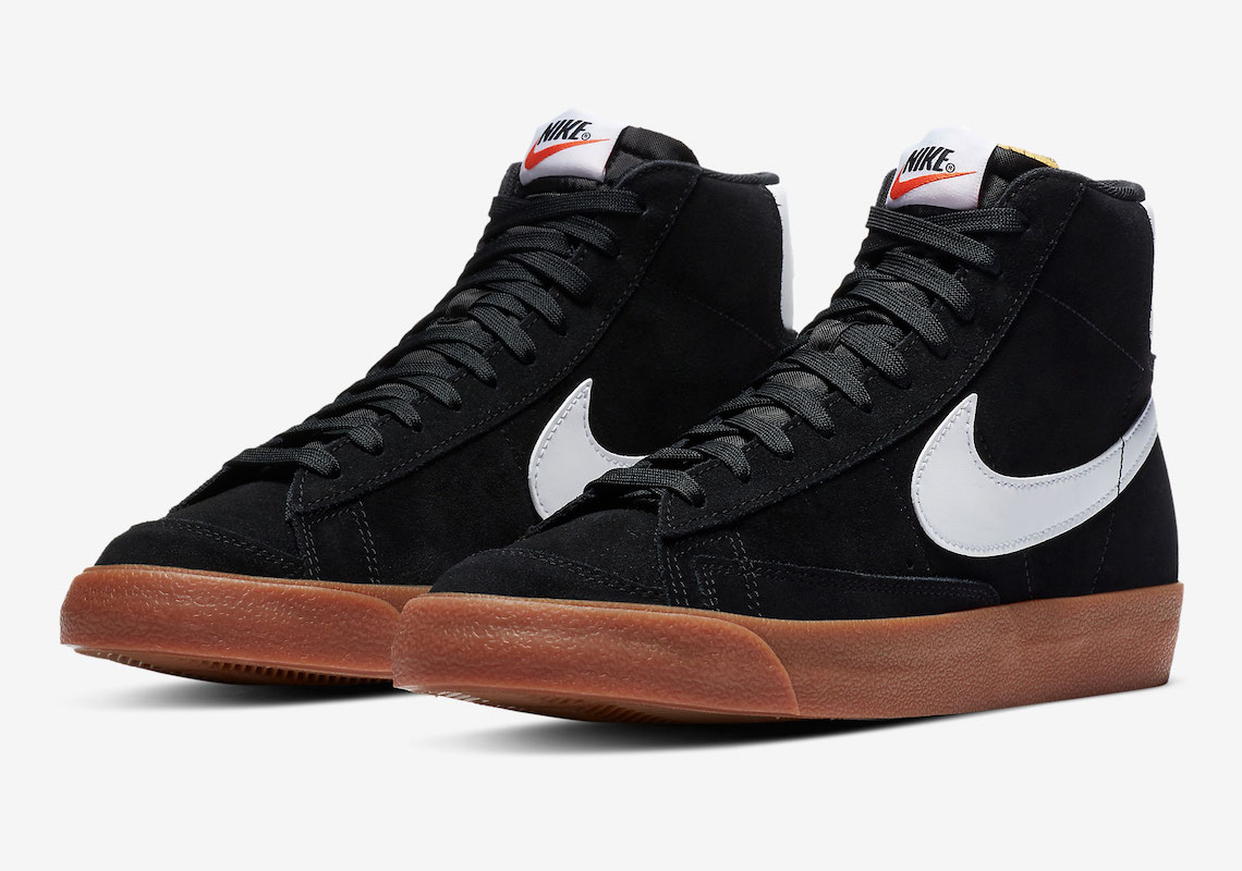 A New Nike Blazer Mid '77 Features Black Suede And Gum Soles