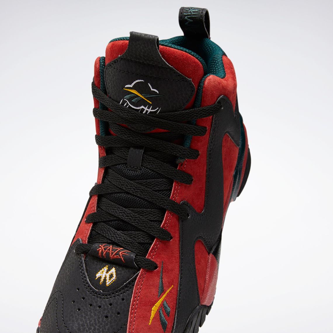 Reebok Kamikaze Ii Mars Red Black Forest Green Fz4006 6