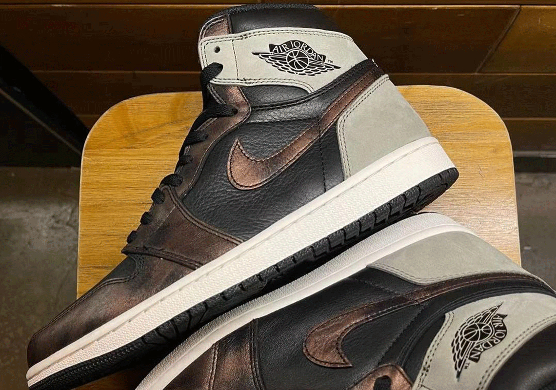 The Air Jordan 1 Retro High OG "Light Army" Features A Brushed-Bronzed Look