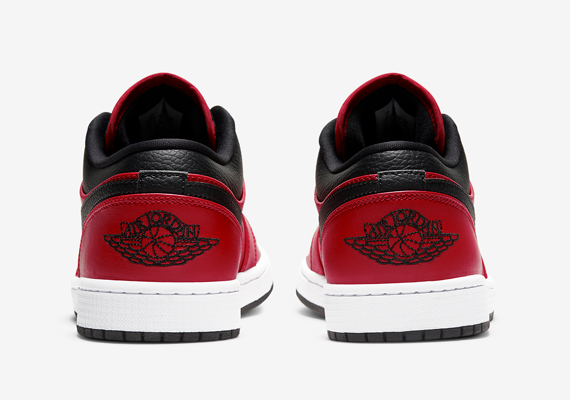 Air Jordan 1 Low Black Red 553558 605 5