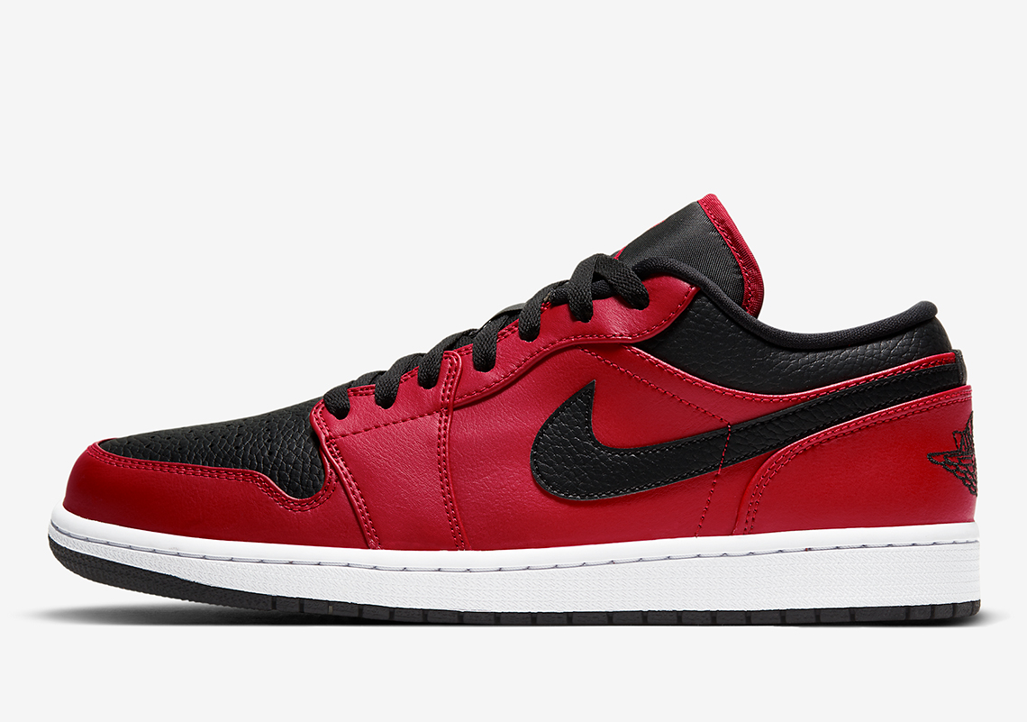 Air Jordan 1 Low Black Red 553558 605 8