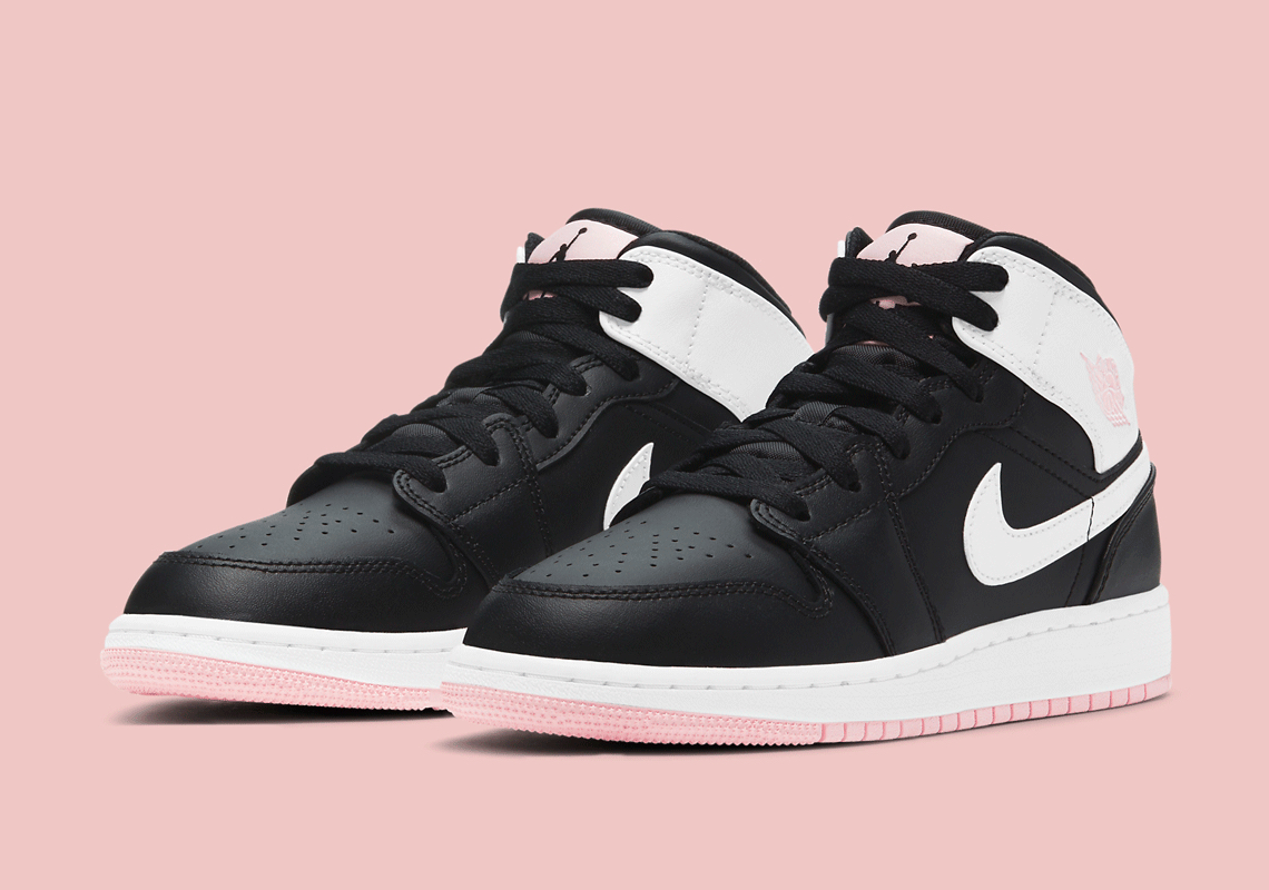 Another Girl's-Exclusive Air Jordan 1 Mid Gets A Touch Of "Arctic Pink"