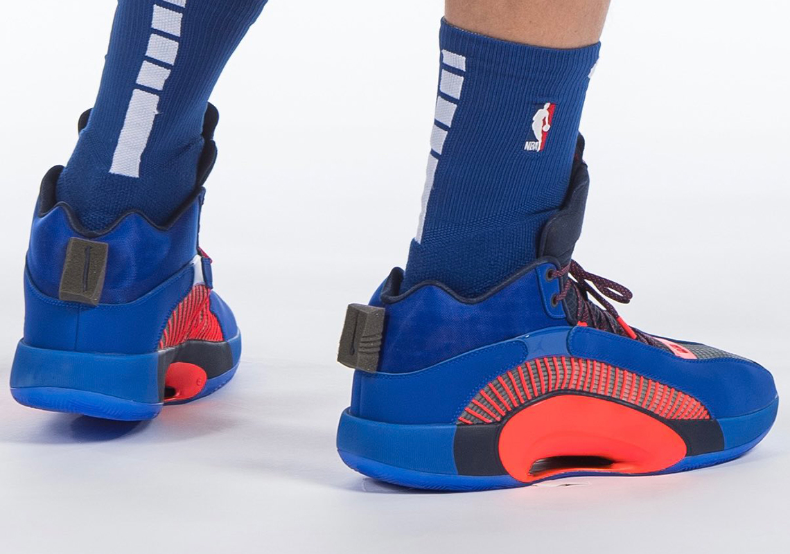 Blake Griffin Sports New Air Jordan 35 PE For Media Day